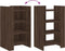vidaXL - Dressoir - 45x35x75 - cm - bewerkt - hout - bruin - eikenkleur