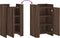 vidaXL - Dressoir - 45x35x75 - cm - bewerkt - hout - bruin - eikenkleurig