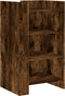vidaXL - Dressoir - 45x35x75 - cm - bewerkt - hout - gerookt - eiken