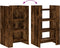 vidaXL - Dressoir - 45x35x75 - cm - bewerkt - hout - gerookt - eiken