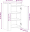 vidaXL - Dressoir - 45x35x75 - cm - bewerkt - hout - gerookt - eikenkleurig