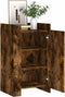 vidaXL - Dressoir - 45x35x75 - cm - bewerkt - hout - gerookt - eikenkleurig