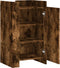 vidaXL - Dressoir - 45x35x75 - cm - bewerkt - hout - gerookt - eikenkleurig