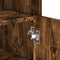 vidaXL - Dressoir - 45x35x75 - cm - bewerkt - hout - gerookt - eikenkleurig