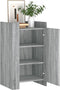 vidaXL - Dressoir - 45x35x75 - cm - bewerkt - hout - grijs - sonoma - eikenkleurig