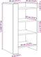 vidaXL - Dressoir - 45x35x75 - cm - bewerkt - hout - sonoma - eikenkleurig