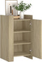 vidaXL - Dressoir - 45x35x75 - cm - bewerkt - hout - sonoma - eikenkleurig