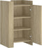 vidaXL - Dressoir - 45x35x75 - cm - bewerkt - hout - sonoma - eikenkleurig