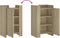 vidaXL - Dressoir - 45x35x75 - cm - bewerkt - hout - sonoma - eikenkleurig