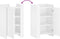 vidaXL - Dressoir - 45x35x75 - cm - bewerkt - hout - wit