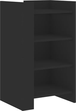 vidaXL - Dressoir - 45x35x75 - cm - bewerkt - hout - zwart