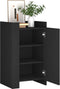 vidaXL - Dressoir - 45x35x75 - cm - bewerkt - hout - zwart