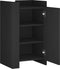 vidaXL - Dressoir - 45x35x75 - cm - bewerkt - hout - zwart