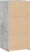 vidaXL - Dressoir - 45x41x93 - cm - bewerkt - hout - betongrijs