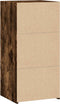 vidaXL - Dressoir - 45x41x93 - cm - bewerkt - hout - gerookt - eikenkleurig