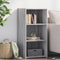 vidaXL - Dressoir - 45x41x93 - cm - bewerkt - hout - grijs - sonoma - eikenkleurig