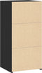 vidaXL - Dressoir - 45x41x93 - cm - bewerkt - hout - zwart