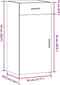 vidaXL - Dressoir - 45x42,5x93 - cm - bewerkt - hout - betongrijs
