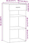 vidaXL - Dressoir - 45x42,5x93 - cm - bewerkt - hout - betongrijs