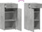 vidaXL - Dressoir - 45x42,5x93 - cm - bewerkt - hout - betongrijs
