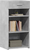 vidaXL - Dressoir - 45x42,5x93 - cm - bewerkt - hout - betongrijs