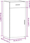 vidaXL - Dressoir - 45x42,5x93 - cm - bewerkt - hout - bruin - eikenkleur
