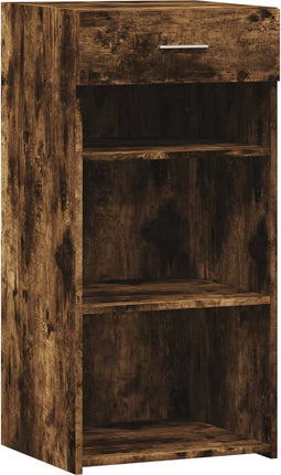 vidaXL - Dressoir - 45x42,5x93 - cm - bewerkt - hout - gerookt - eikenkleurig