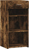 vidaXL - Dressoir - 45x42,5x93 - cm - bewerkt - hout - gerookt - eikenkleurig
