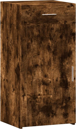 vidaXL - Dressoir - 45x42,5x93 - cm - bewerkt - hout - gerookt - eikenkleurig