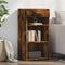 vidaXL - Dressoir - 45x42,5x93 - cm - bewerkt - hout - gerookt - eikenkleurig