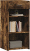 vidaXL - Dressoir - 45x42,5x93 - cm - bewerkt - hout - gerookt - eikenkleurig