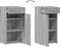 vidaXL - Dressoir - 45x42,5x93 - cm - bewerkt - hout - grijs - sonoma - eikenkleurig