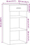 vidaXL - Dressoir - 45x42,5x93 - cm - bewerkt - hout - sonoma - eikenkleurig