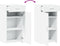 vidaXL - Dressoir - 45x42,5x93 - cm - bewerkt - hout - wit