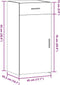 vidaXL - Dressoir - 45x42,5x93 - cm - bewerkt - hout - zwart