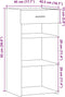 vidaXL - Dressoir - 45x42,5x93 - cm - bewerkt - hout - zwart