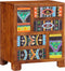 vidaXL - Dressoir - 50x35x60 - massief - acaciahout - veelkleurig