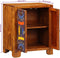 vidaXL - Dressoir - 50x35x60 - massief - acaciahout - veelkleurig