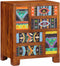 vidaXL - Dressoir - 50x35x60 - massief - acaciahout - veelkleurig