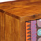 vidaXL - Dressoir - 50x35x60 - massief - acaciahout - veelkleurig