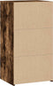 vidaXL - Dressoir - 50x41x93 - cm - bewerkt - hout - gerookt - eikenkleurig
