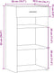 vidaXL - Dressoir - 50x42,5x93 - cm - bewerkt - hout - betongrijs