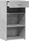 vidaXL - Dressoir - 50x42,5x93 - cm - bewerkt - hout - betongrijs