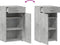 vidaXL - Dressoir - 50x42,5x93 - cm - bewerkt - hout - betongrijs