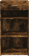vidaXL - Dressoir - 50x42,5x93 - cm - bewerkt - hout - gerookt - eikenkleurig