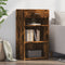 vidaXL - Dressoir - 50x42,5x93 - cm - bewerkt - hout - gerookt - eikenkleurig