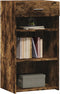vidaXL - Dressoir - 50x42,5x93 - cm - bewerkt - hout - gerookt - eikenkleurig