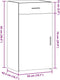 vidaXL - Dressoir - 50x42,5x93 - cm - bewerkt - hout - grijs - sonoma - eikenkleurig