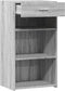 vidaXL - Dressoir - 50x42,5x93 - cm - bewerkt - hout - grijs - sonoma - eikenkleurig