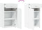 vidaXL - Dressoir - 50x42,5x93 - cm - bewerkt - hout - wit